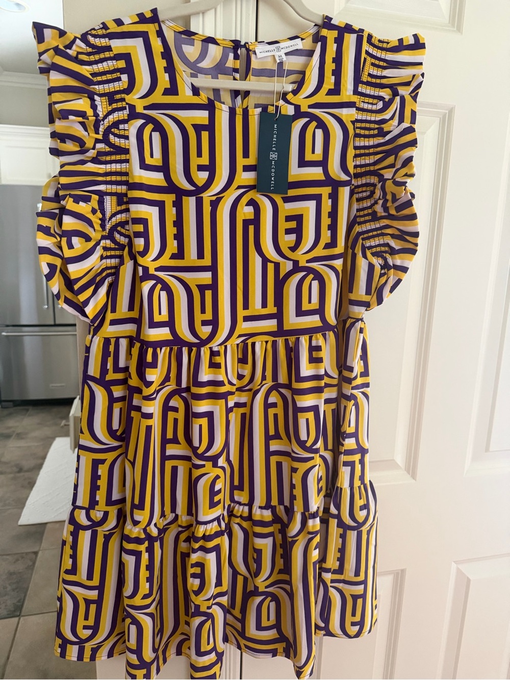 Michelle McDowell Touchdown Purple & Gold Everly Dress LSU, Vikings